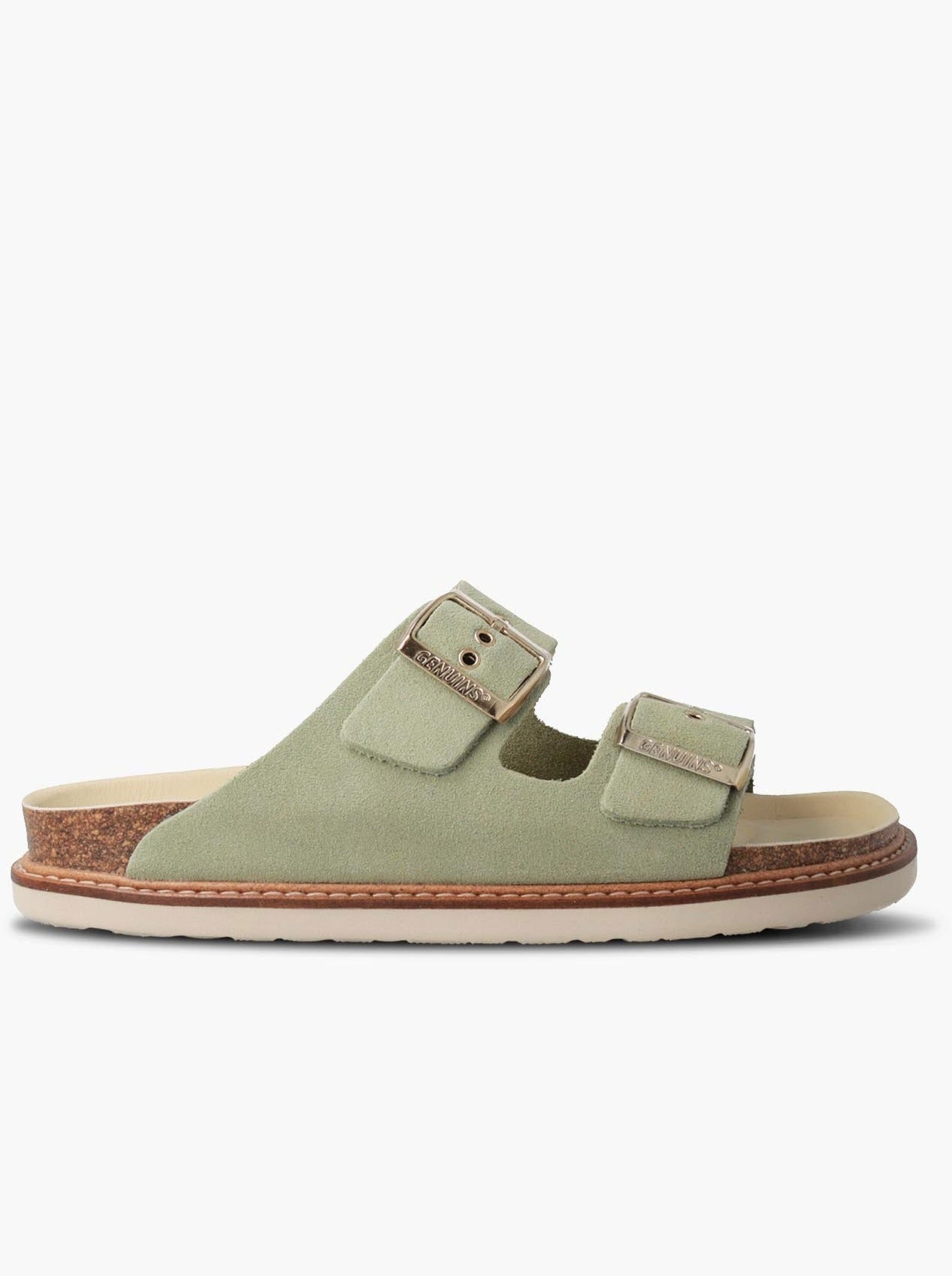 Sandales en croûte de velours certifié | Vert "hawaii velour verde"