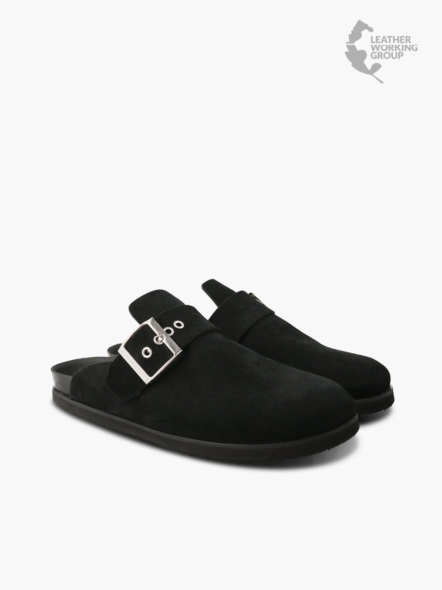 Sabots en croûte de velours certifié | Noir "izar velour noir"