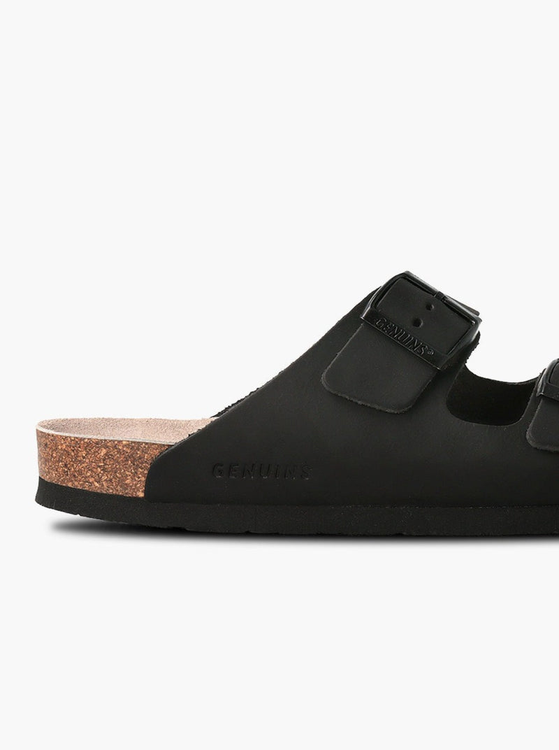 Sandales en cuir certifié | Noir "hawaii apure black"