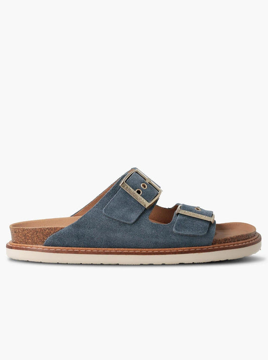 Sandales bleues en cuir certifié - hawaii velour jeans