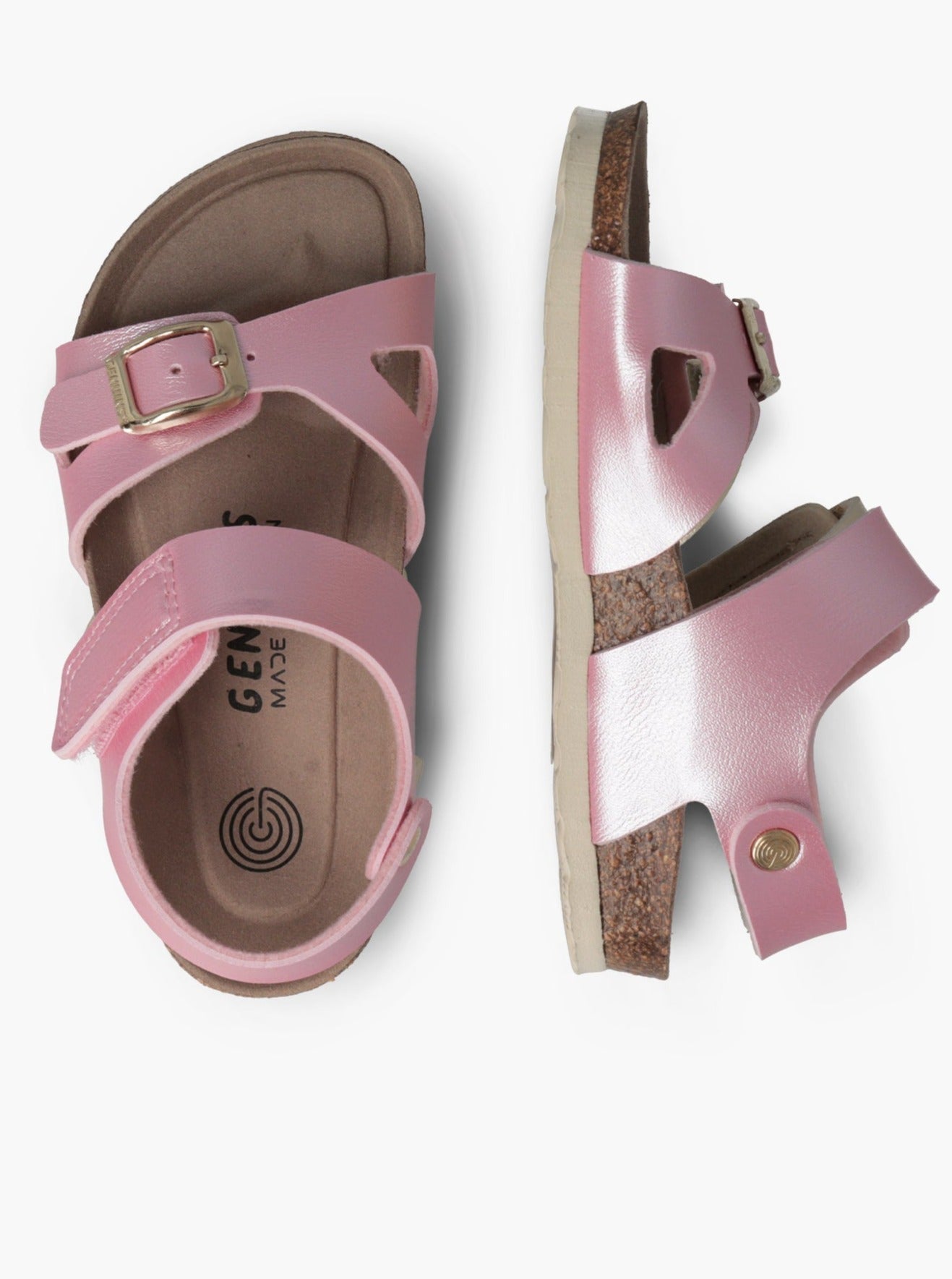 Sandales enfant roses en recyclé - melos