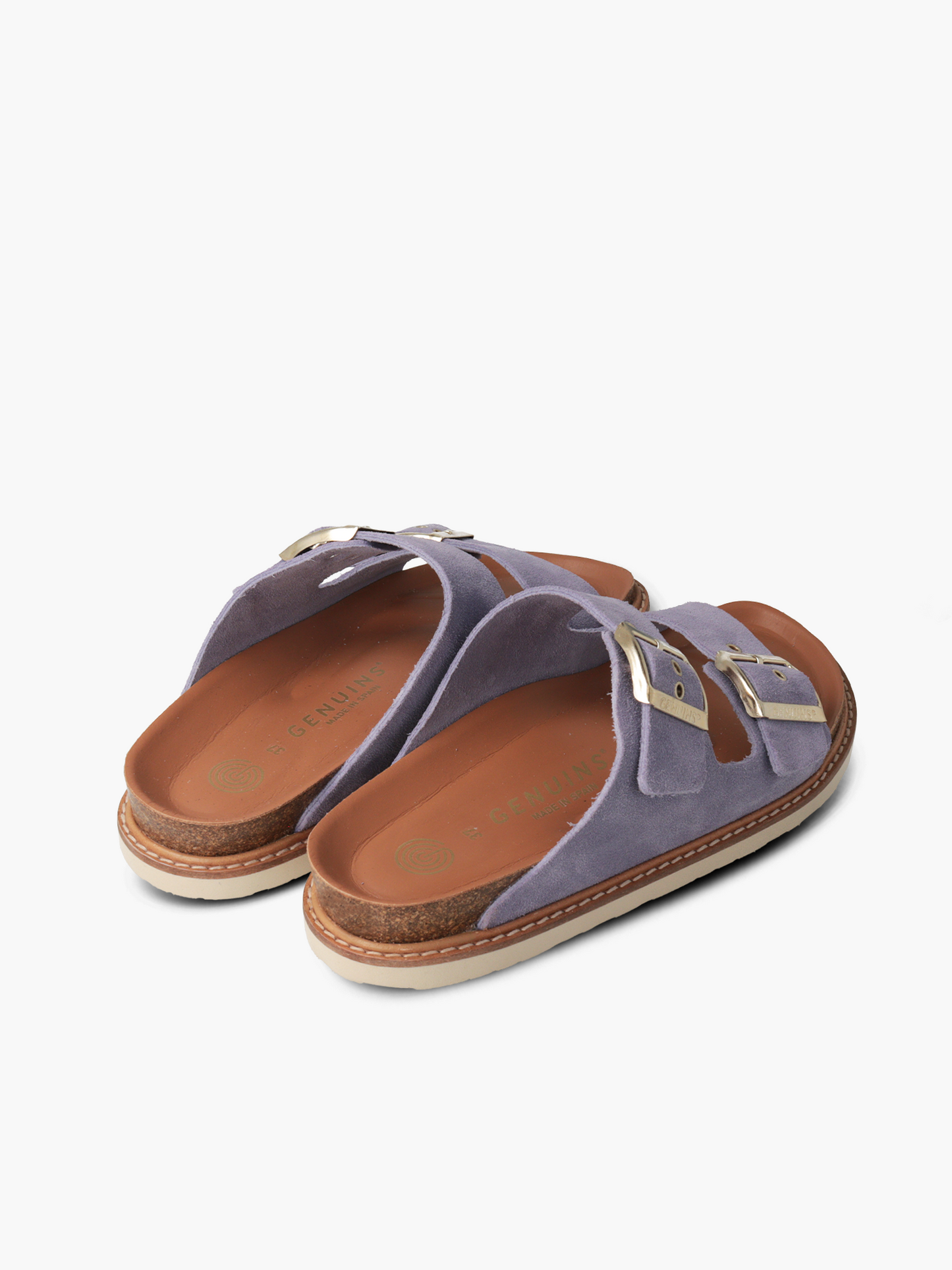Sandales en cuir suède certifié | Lilas "hawaii velour lavender"