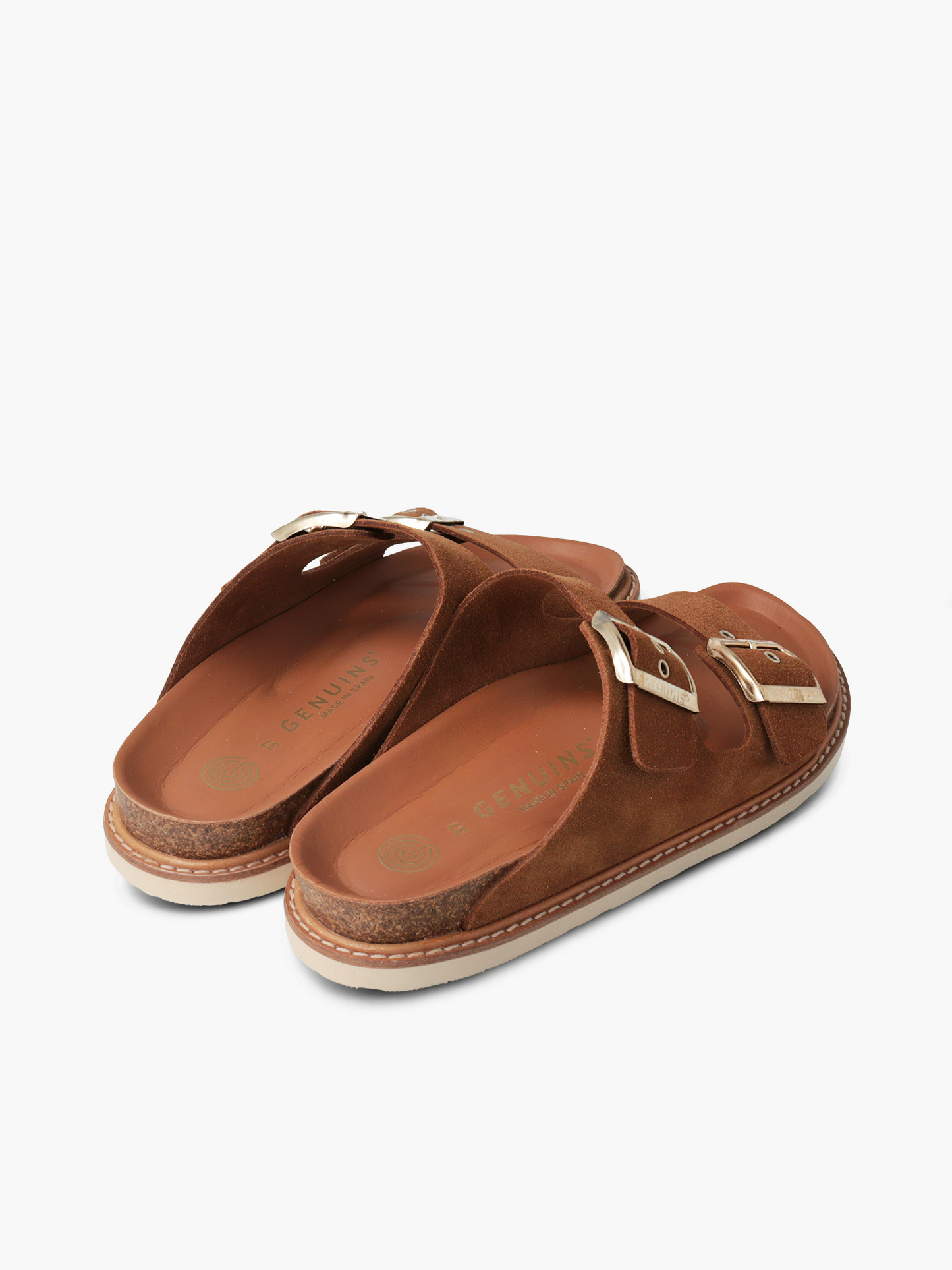 Sandales en cuir suède certifié | Marron "hawaii velour mandorla"