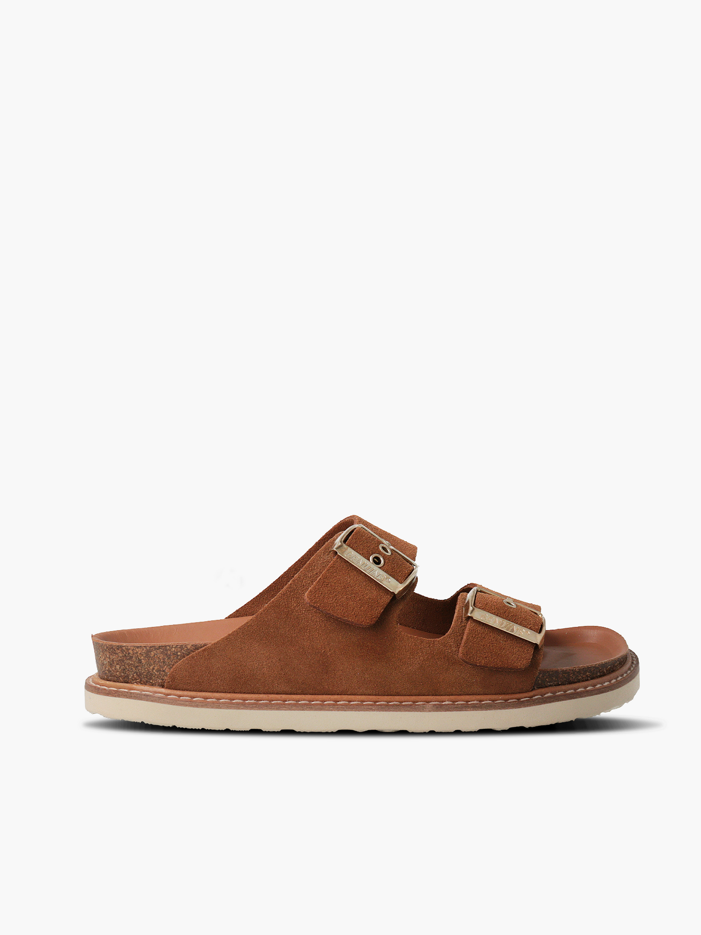 Sandales en cuir suède certifié | Marron "hawaii velour mandorla"