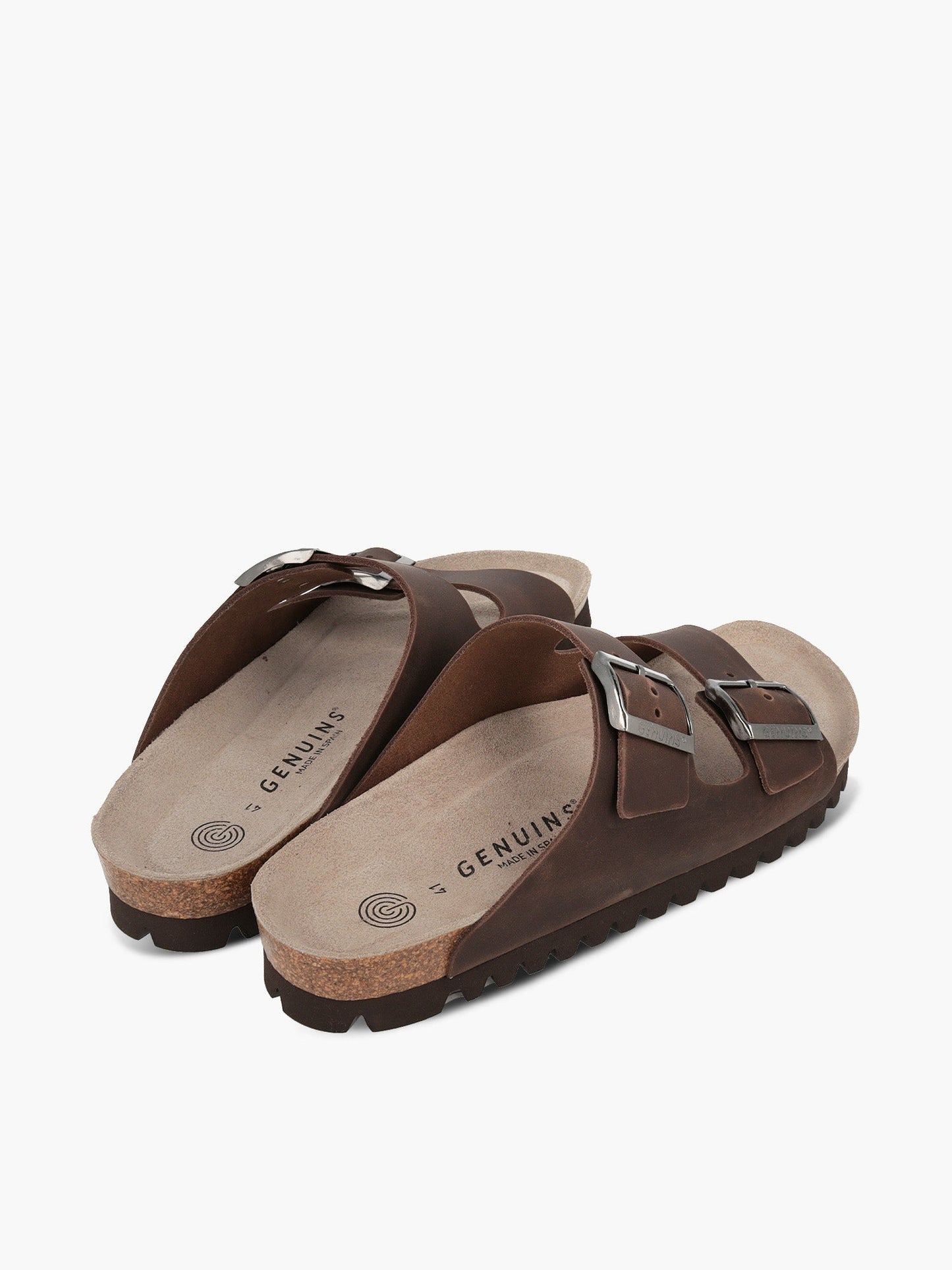 Sandales marron en cuir certifié - hawaii oiled habana