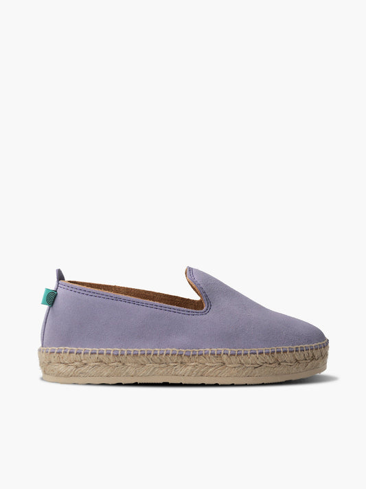 Espadrilles lilas en cuir certifié - sabina velours lavender