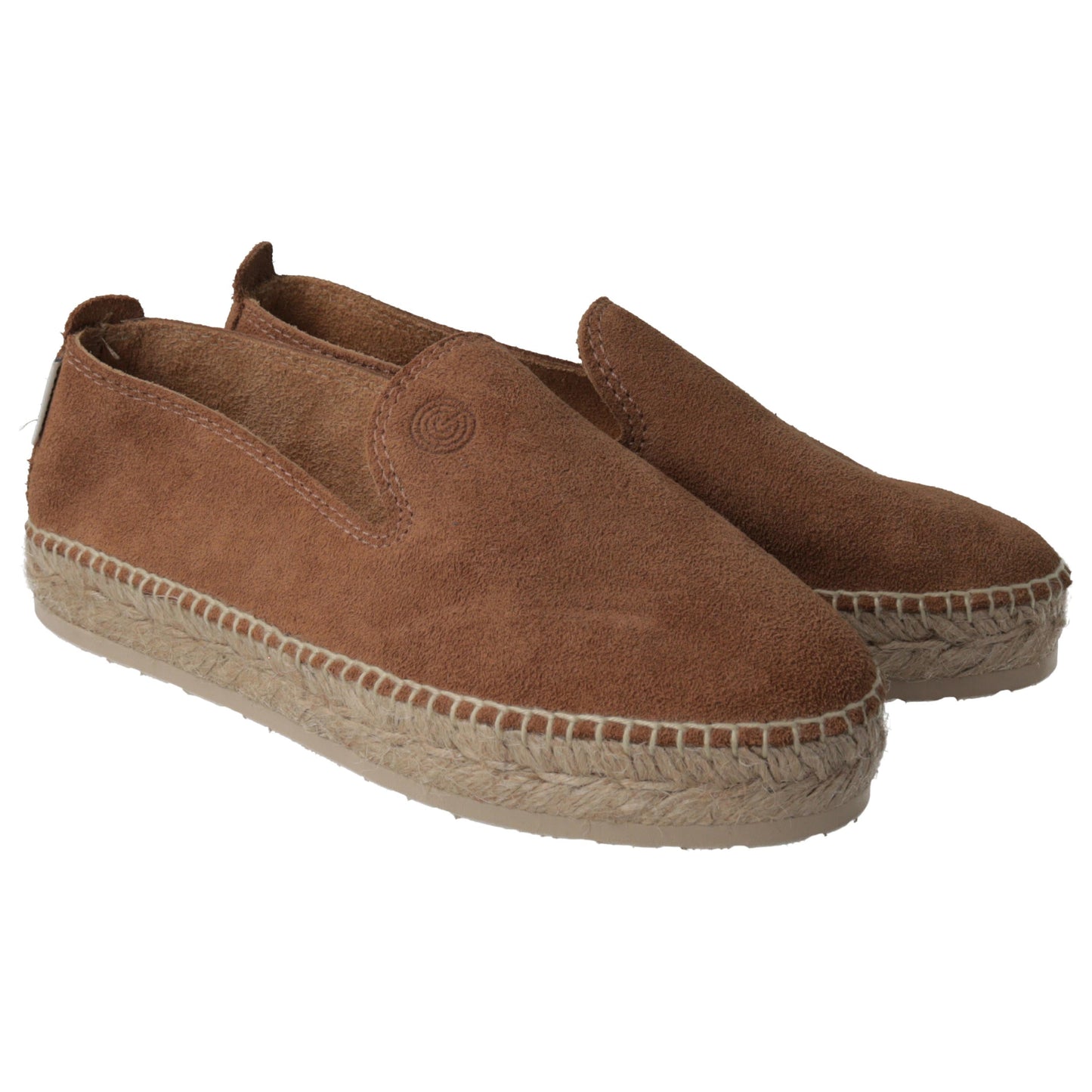 Espadrilles camel en cuir certifié - sabina velours mandorla