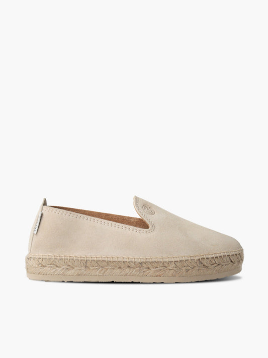 Espadrilles beige en cuir certifié - sabina velours sand