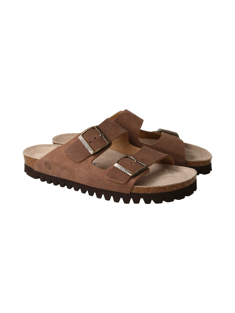 Sandales en cuir suède certifié | vert "hawaii velour terra"
