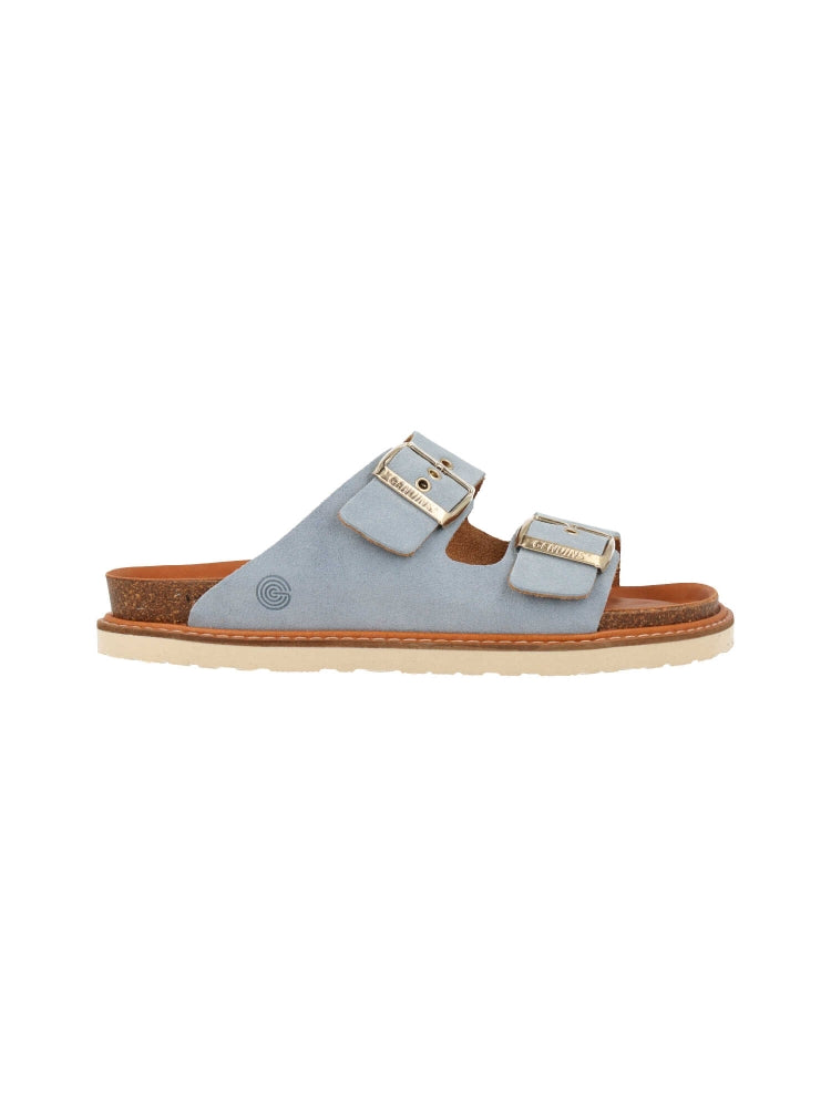 Sandales en cuir suède certifié | bleu ciel "hawaii velour sky"