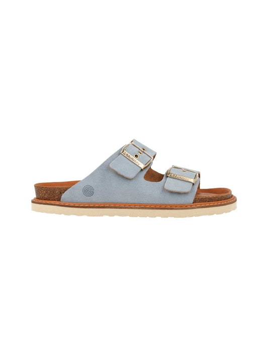 Sandales en cuir suède certifié | bleu ciel "hawaii velour sky"