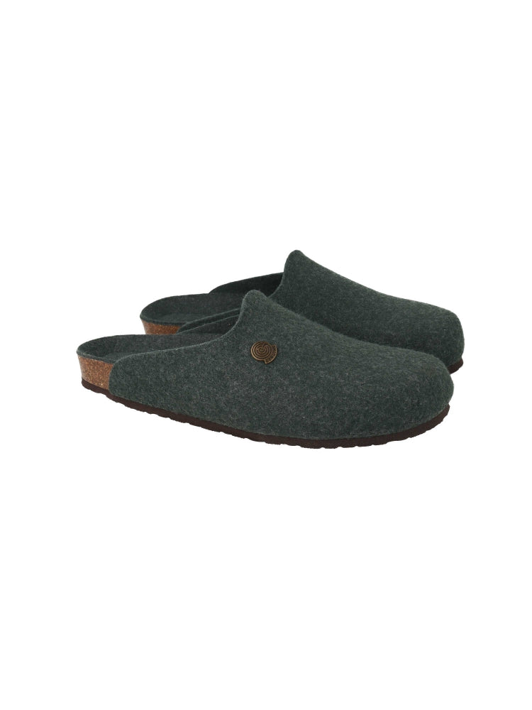 Chaussons sabots en matières recyclées | vert "helsinki monochrome green"