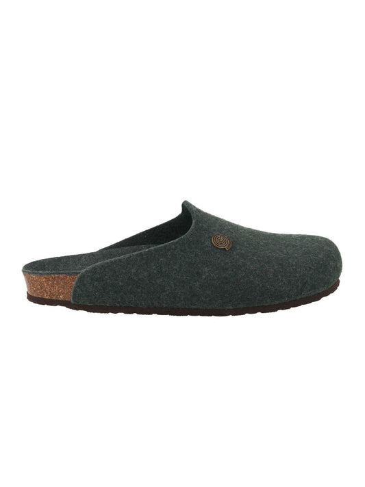Chaussons sabots en matières recyclées | vert "helsinki monochrome green"