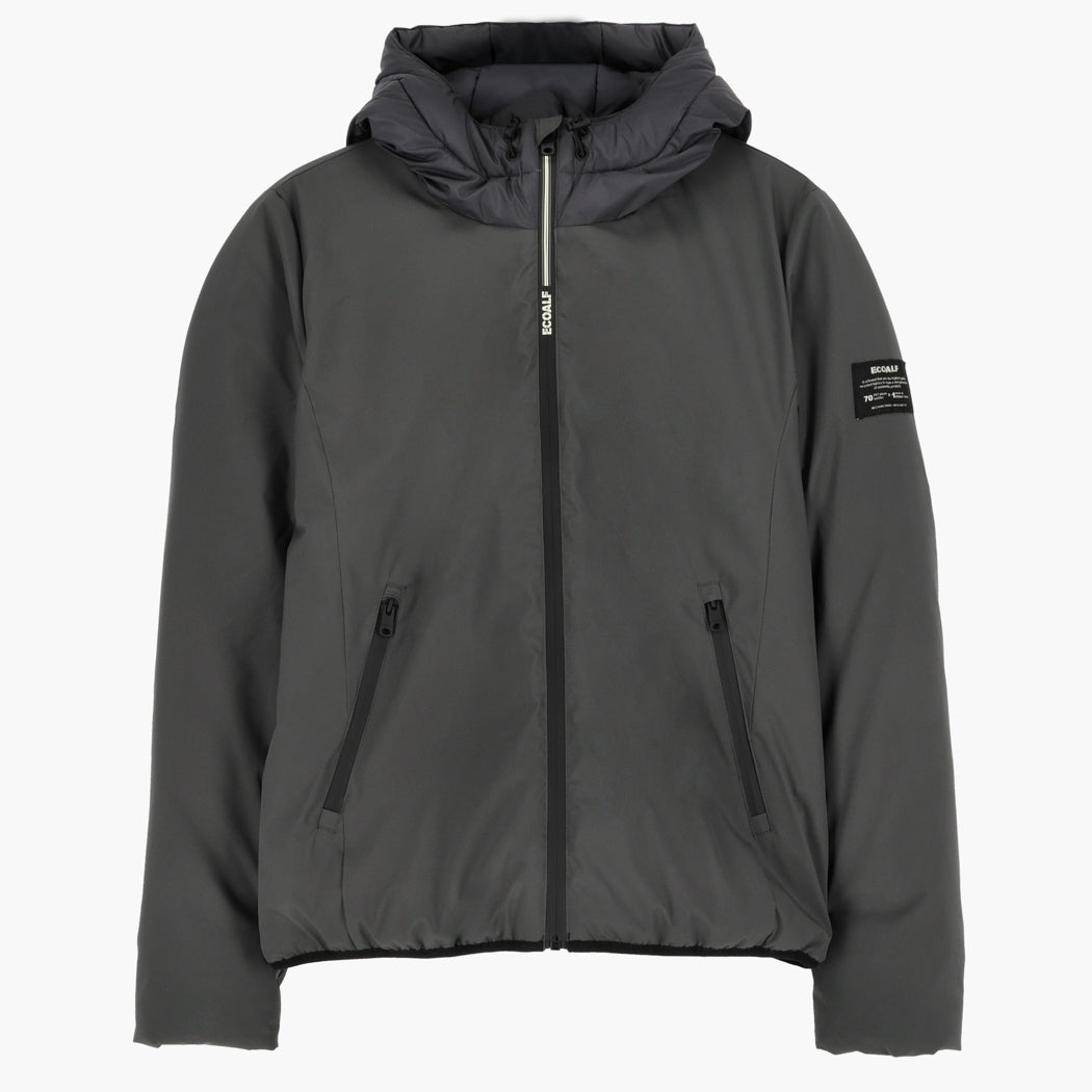 Manteau imperméable gris en recyclé - BERNA SWEAT TECH JACKET