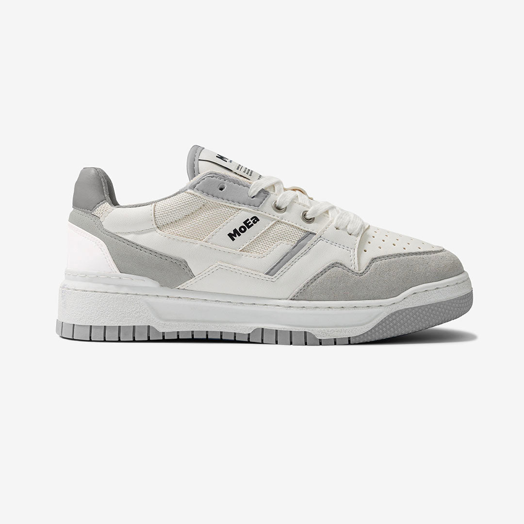 Baskets vegan en matière végétale | gris "gen2 corn white & grey"