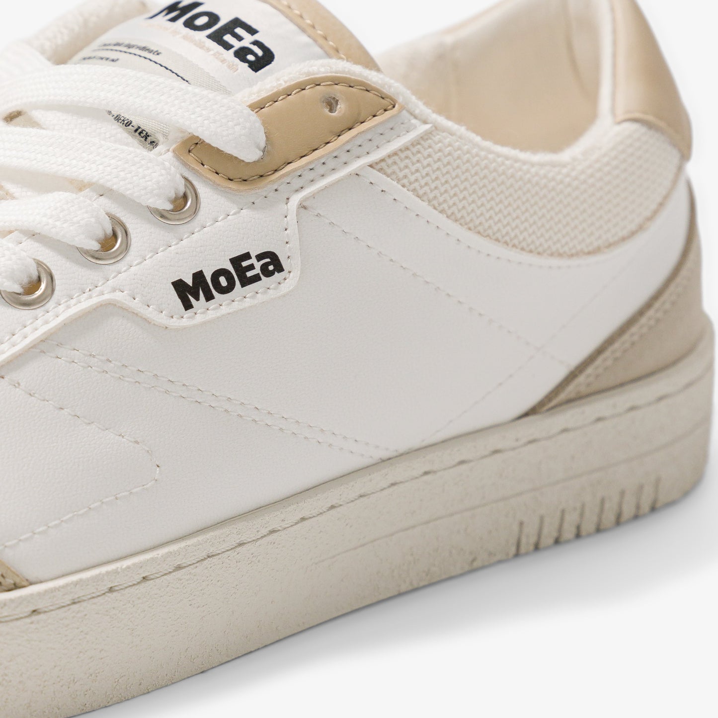 Baskets vegan en matière végétale | beige "gen3 corn white & beige"