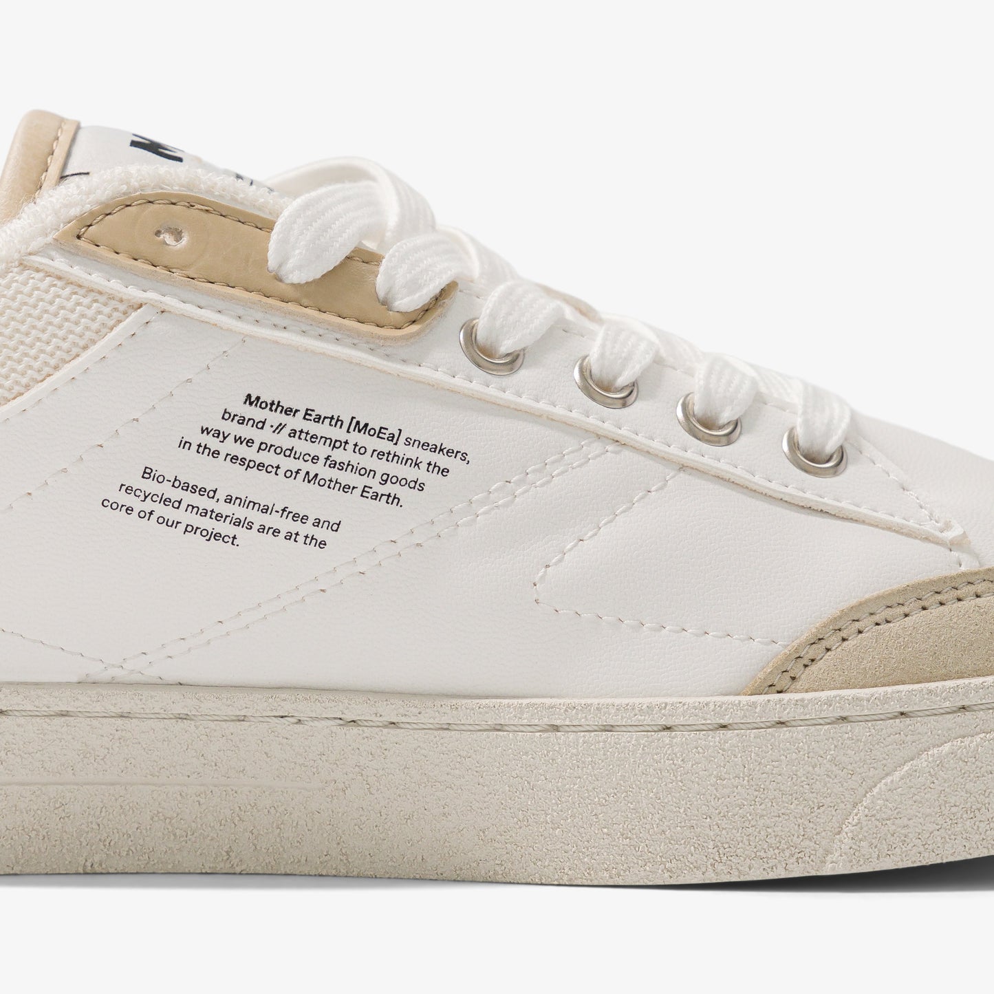 Baskets vegan en matière végétale | beige "gen3 corn white & beige"