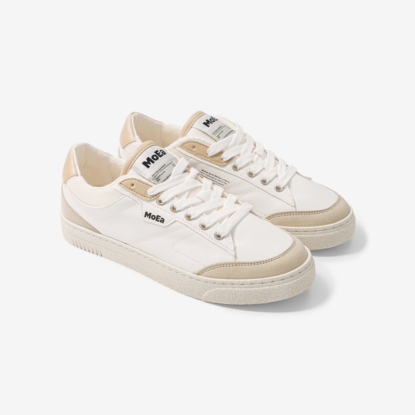 Baskets vegan en matière végétale | beige "gen3 corn white & beige"