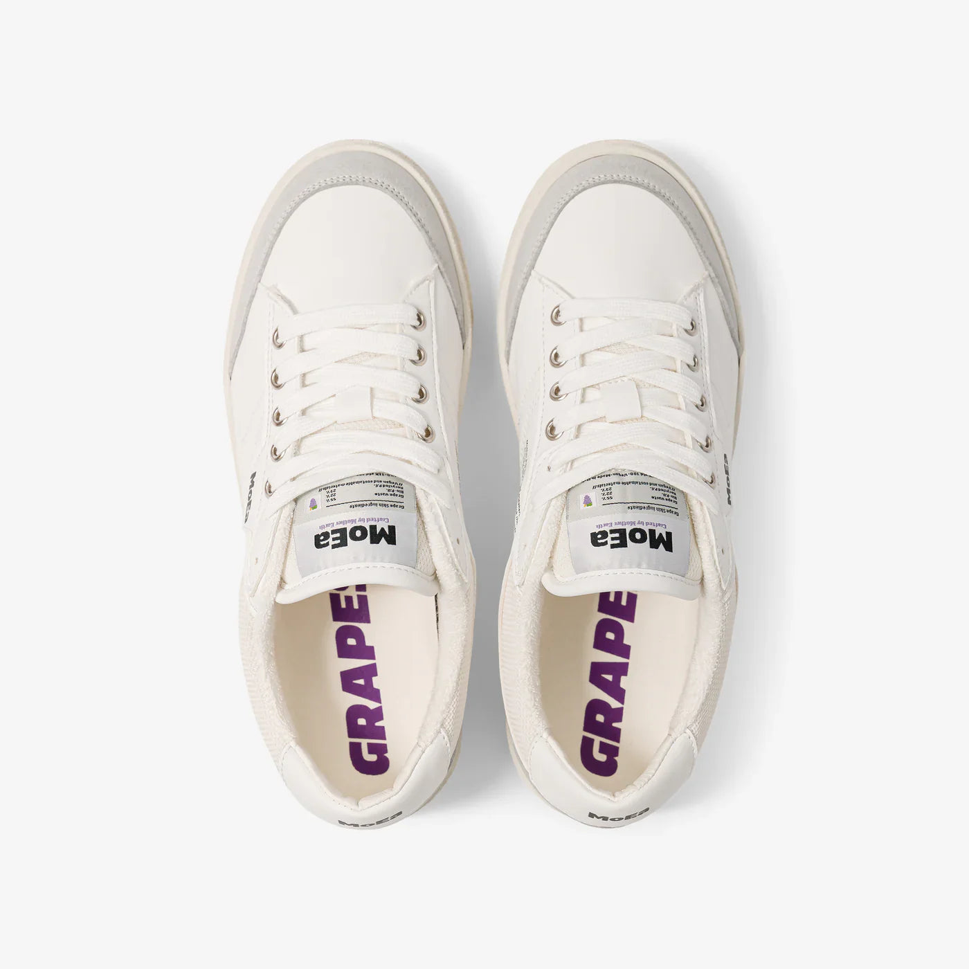 Baskets vegan en matière végétale | blanc "gen 3 grape full white"