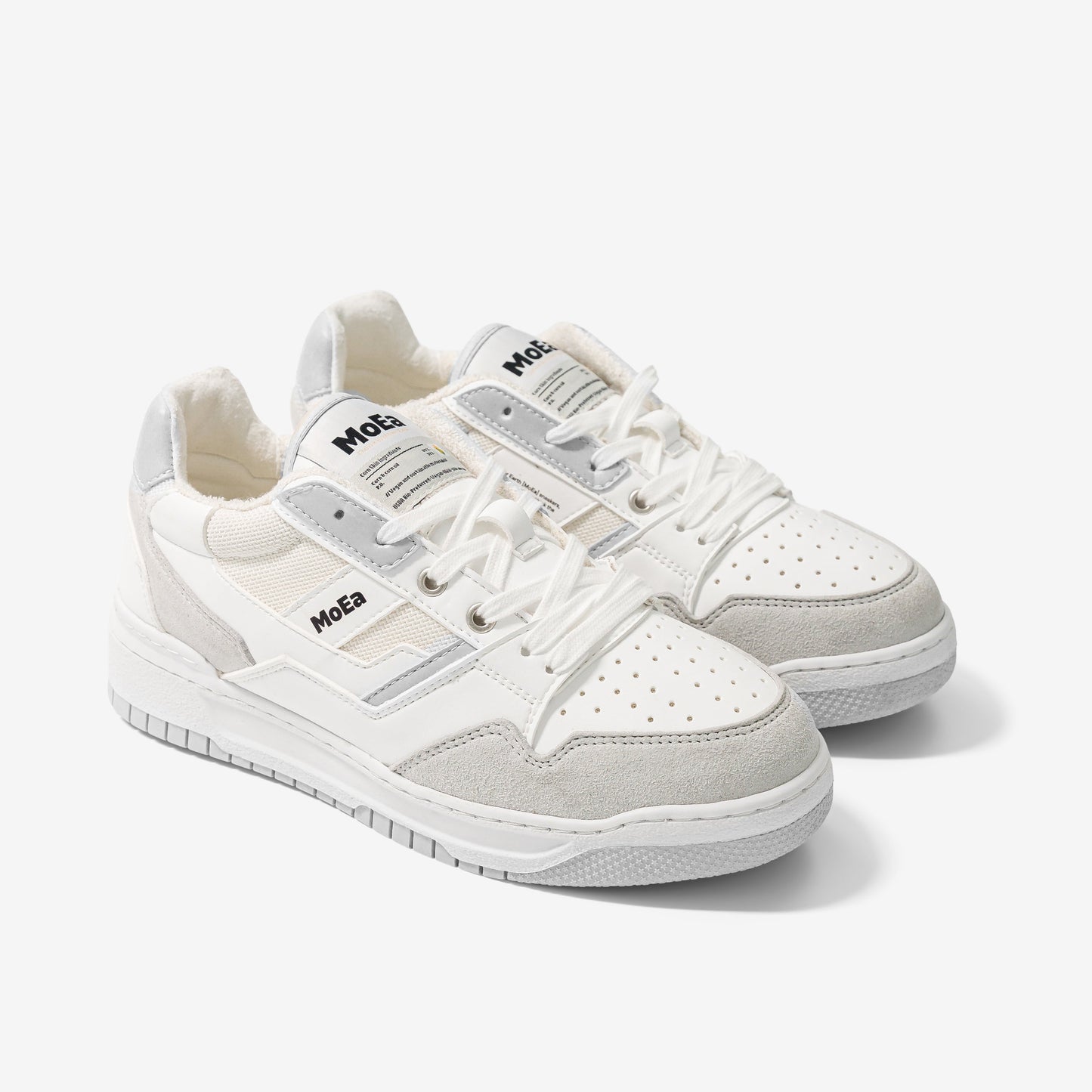 Baskets vegan en matière végétale | gris "gen2 corn white & grey"