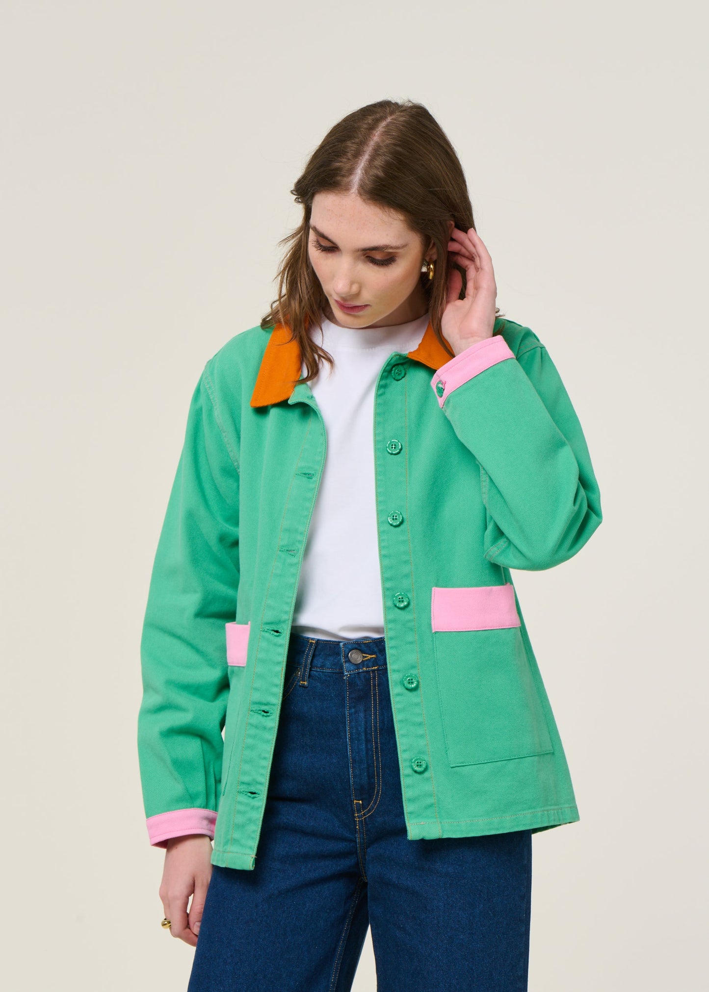 Veste en coton bio | vert "nuance"