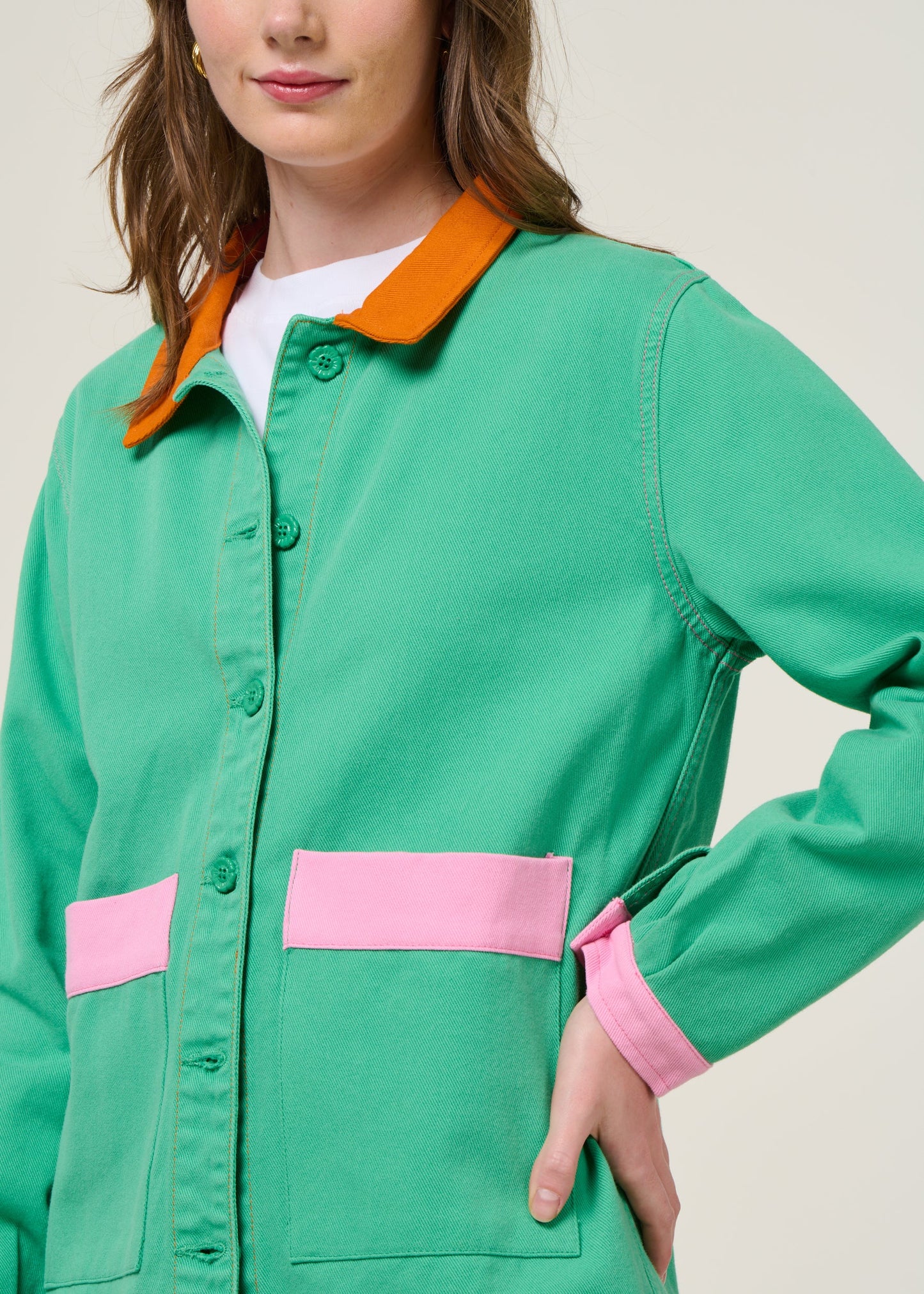 Veste en coton bio | vert "nuance"