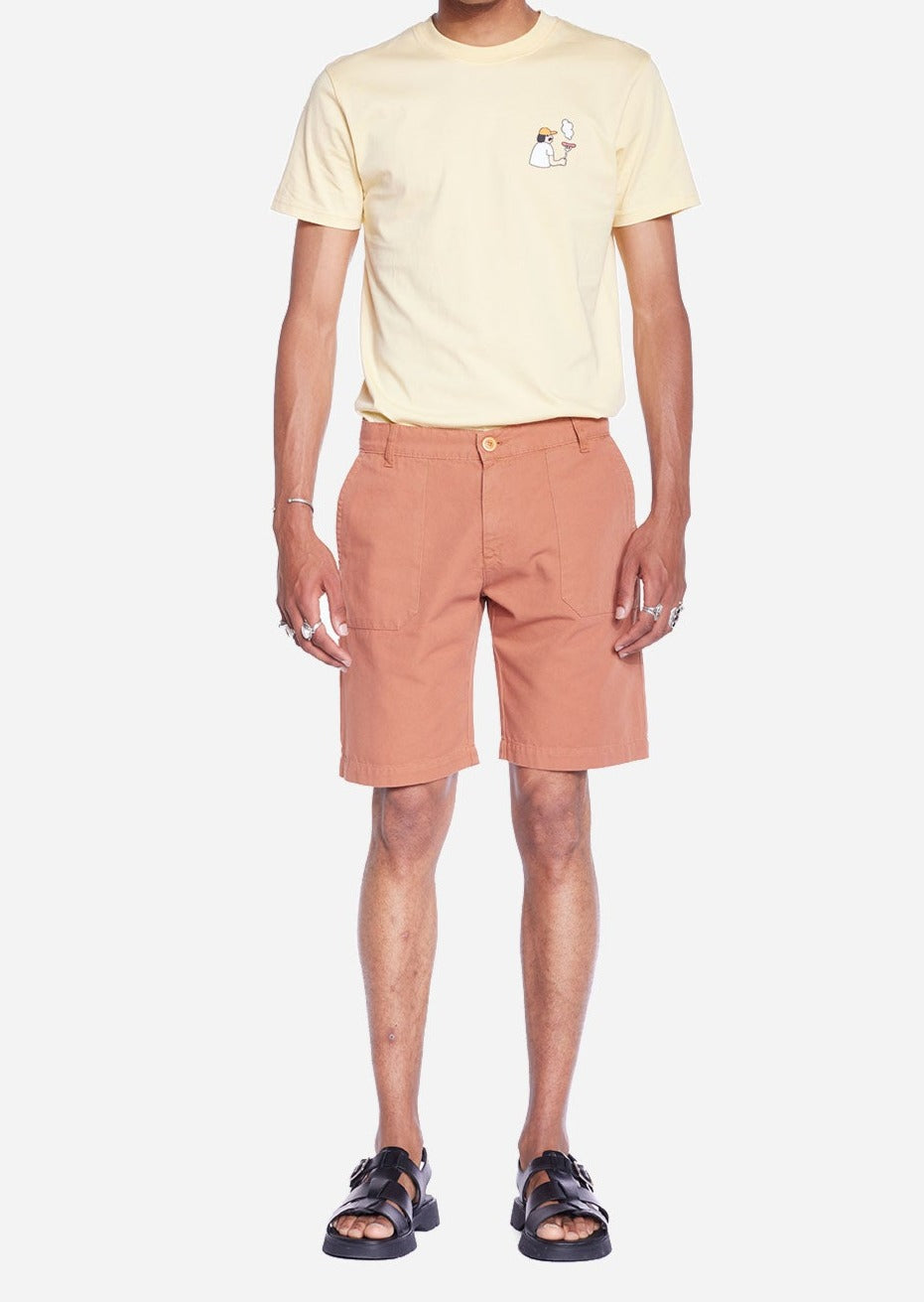 Short en coton bio | orange "gyver sienna"