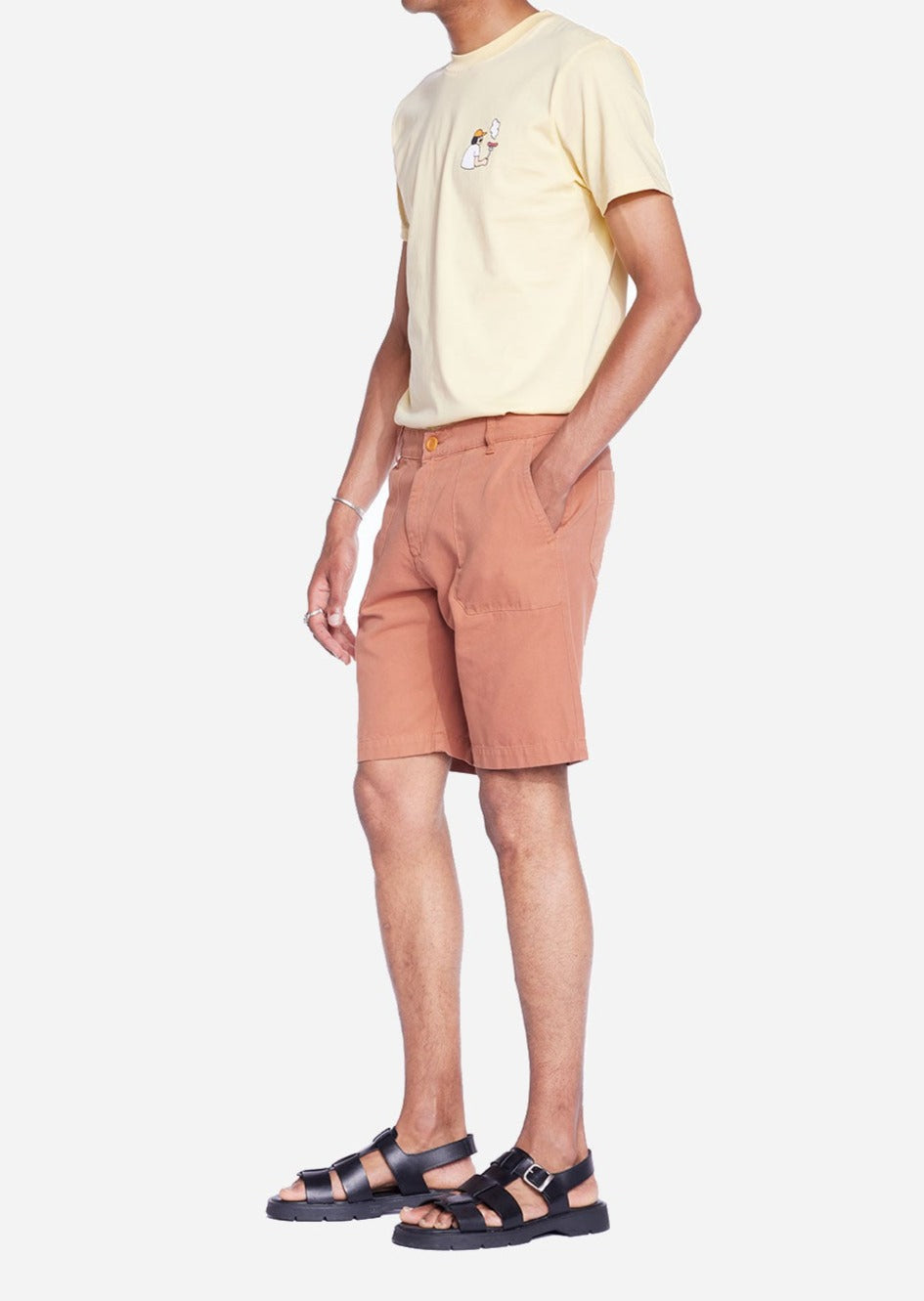 Short en coton bio | orange "gyver sienna"
