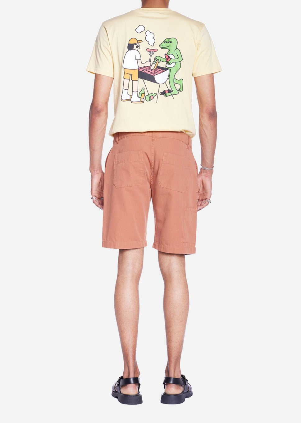 Short en coton bio | orange "gyver sienna"