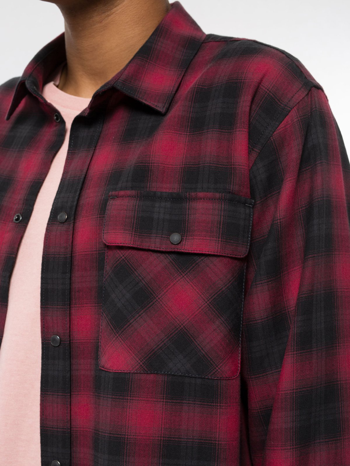 Chemise à carreaux rouge et noire en coton bio - gabriel