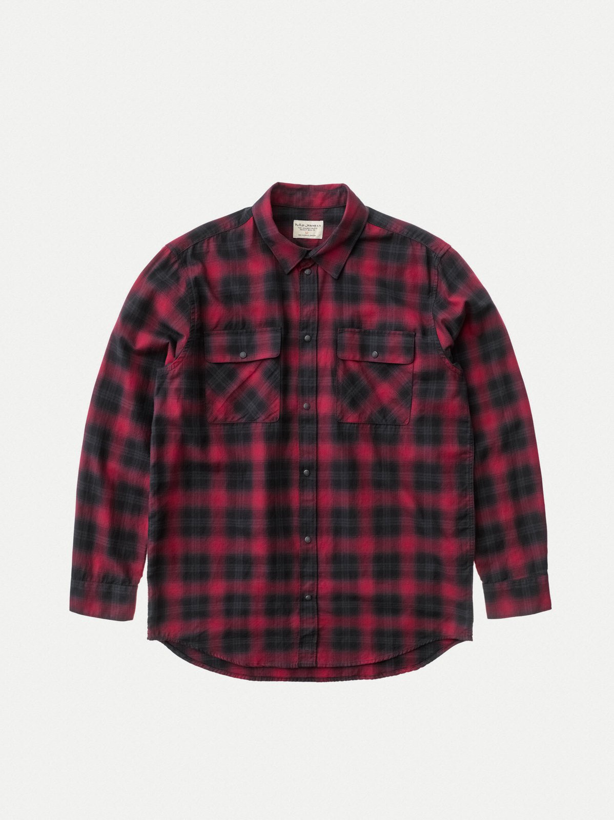 Chemise à carreaux rouge et noire en coton bio - gabriel