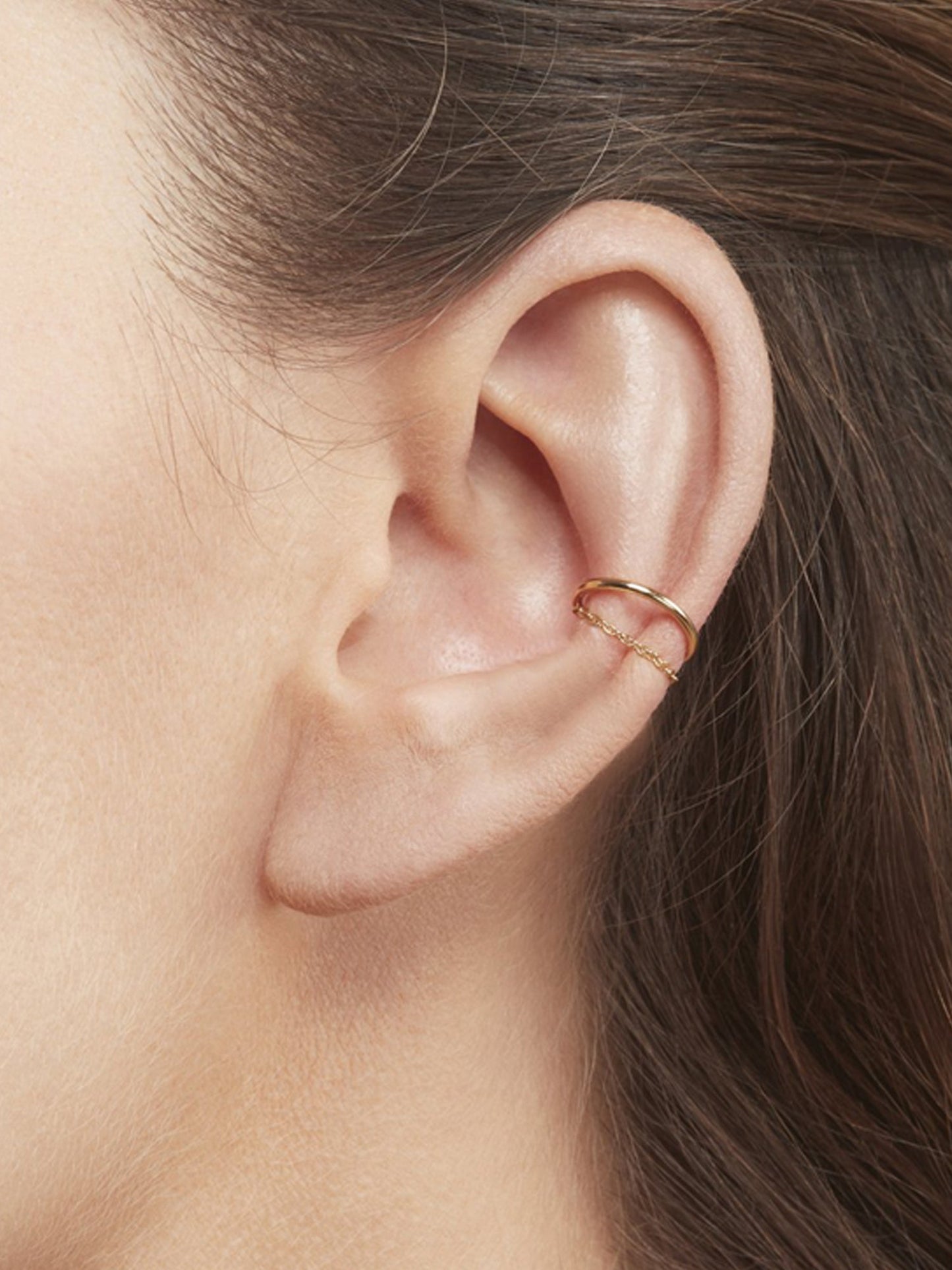 Bague d'oreille en plaqué or certifié | doré "bague d’oreille georges"