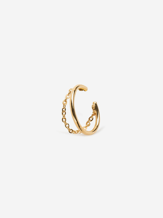 Bague d'oreille en plaqué or certifié | doré "bague d’oreille georges"