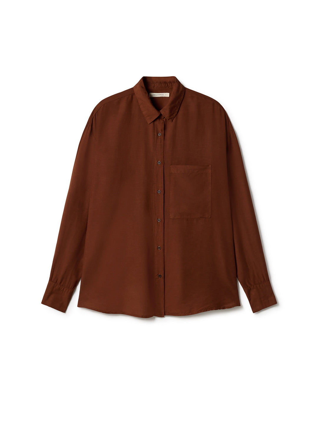 Chemise avec poche en tencel | marron "gibbs women blouse toffee"