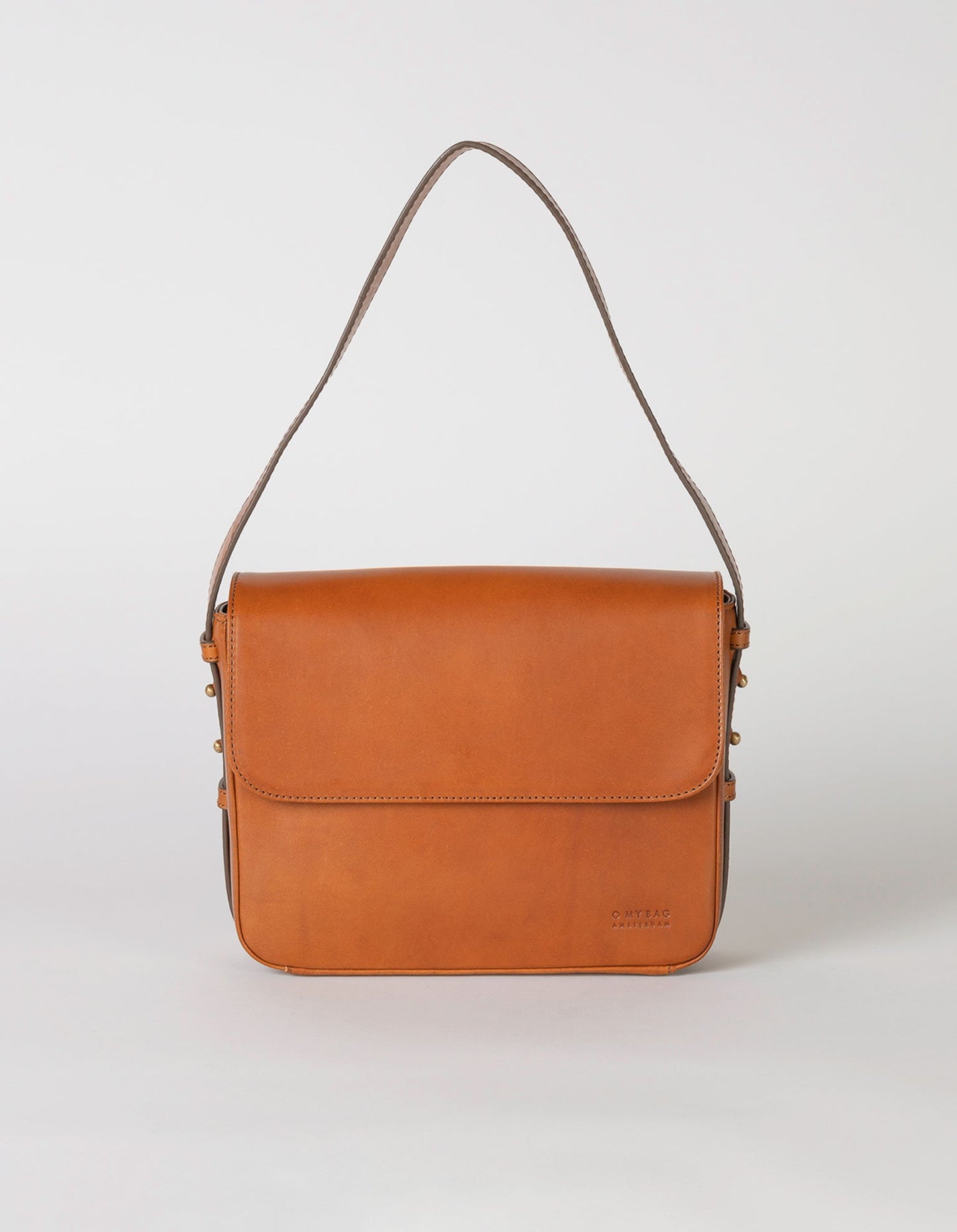 Sac bandoulière en cuir certifié | marron "gina cognac classic leather"