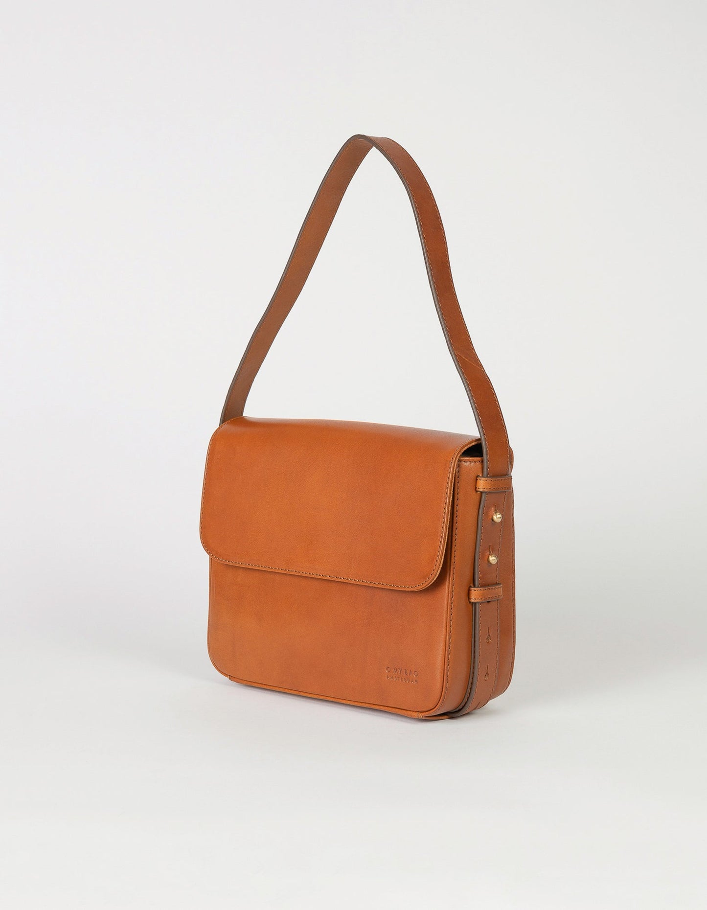 Sac bandoulière en cuir certifié | marron "gina cognac classic leather"