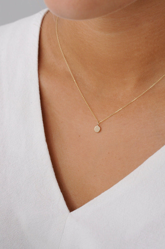 Collier en or recyclé 9ct - Gold dot necklace