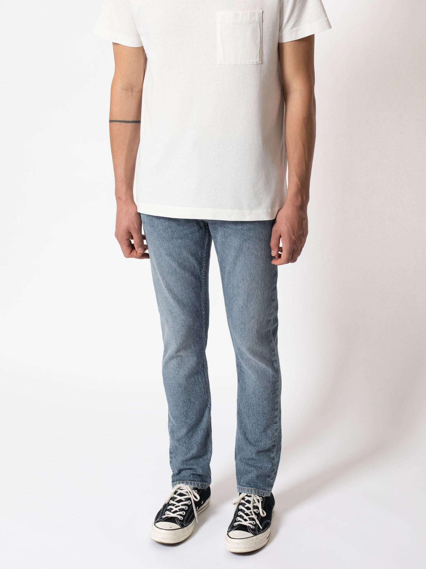 Jean slim bleu clair en coton bio - Grim Tim Blue Age