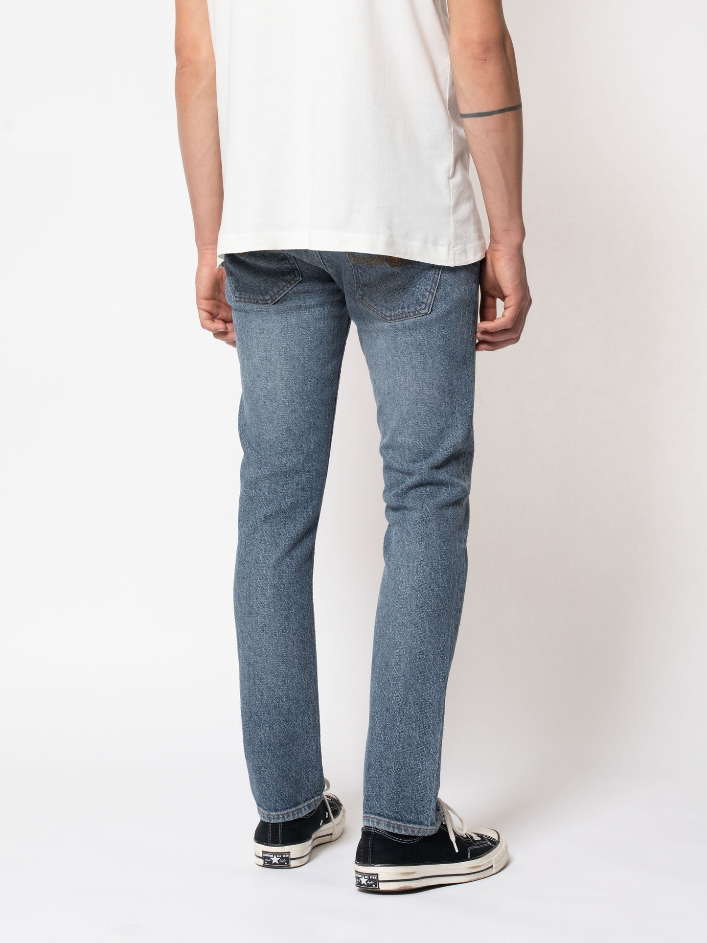 Jean slim bleu clair en coton bio - Grim Tim Blue Age