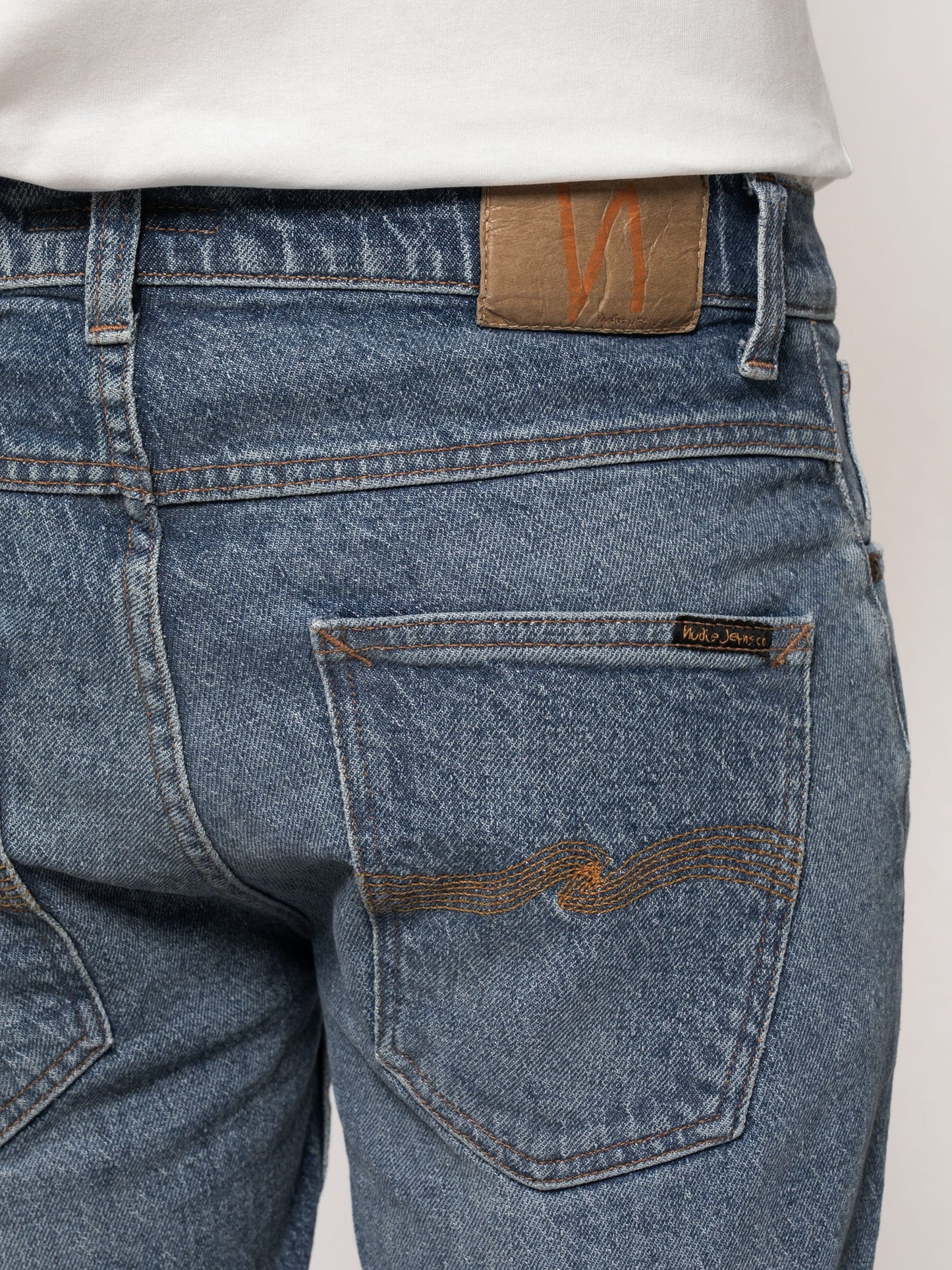 Jean slim bleu clair en coton bio - Grim Tim Blue Age