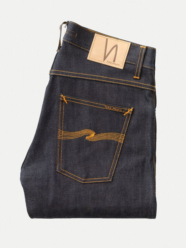 Jean slim brut Selvedge en coton bio - Grim Tim Dry selvage