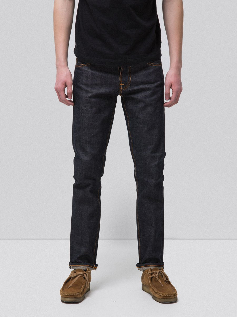 Jean slim brut Selvedge en coton bio - Grim Tim Dry selvage