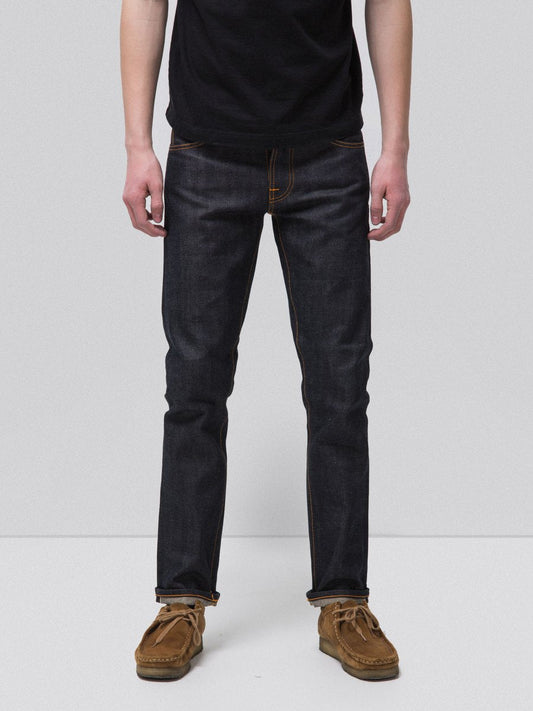 Jean slim brut Selvedge en coton bio - Grim Tim Dry selvage