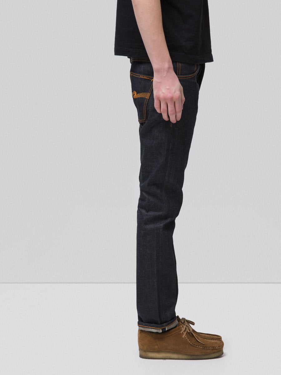 Jean slim brut Selvedge en coton bio - Grim Tim Dry selvage