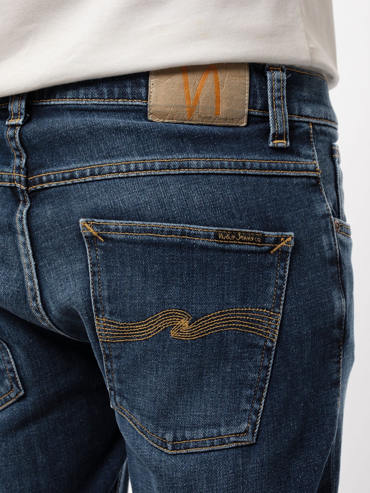Jean slim en coton bio | bleu foncé "Grim Tim Indigo Myth"