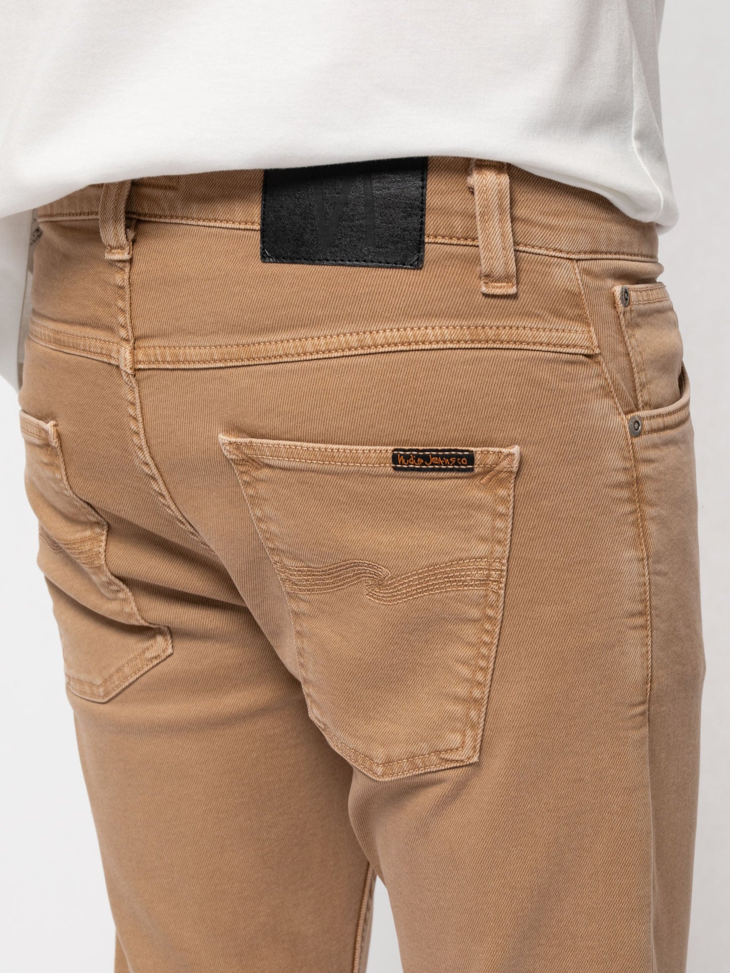 Jean slim beige en coton bio - Grim Tim desert worn