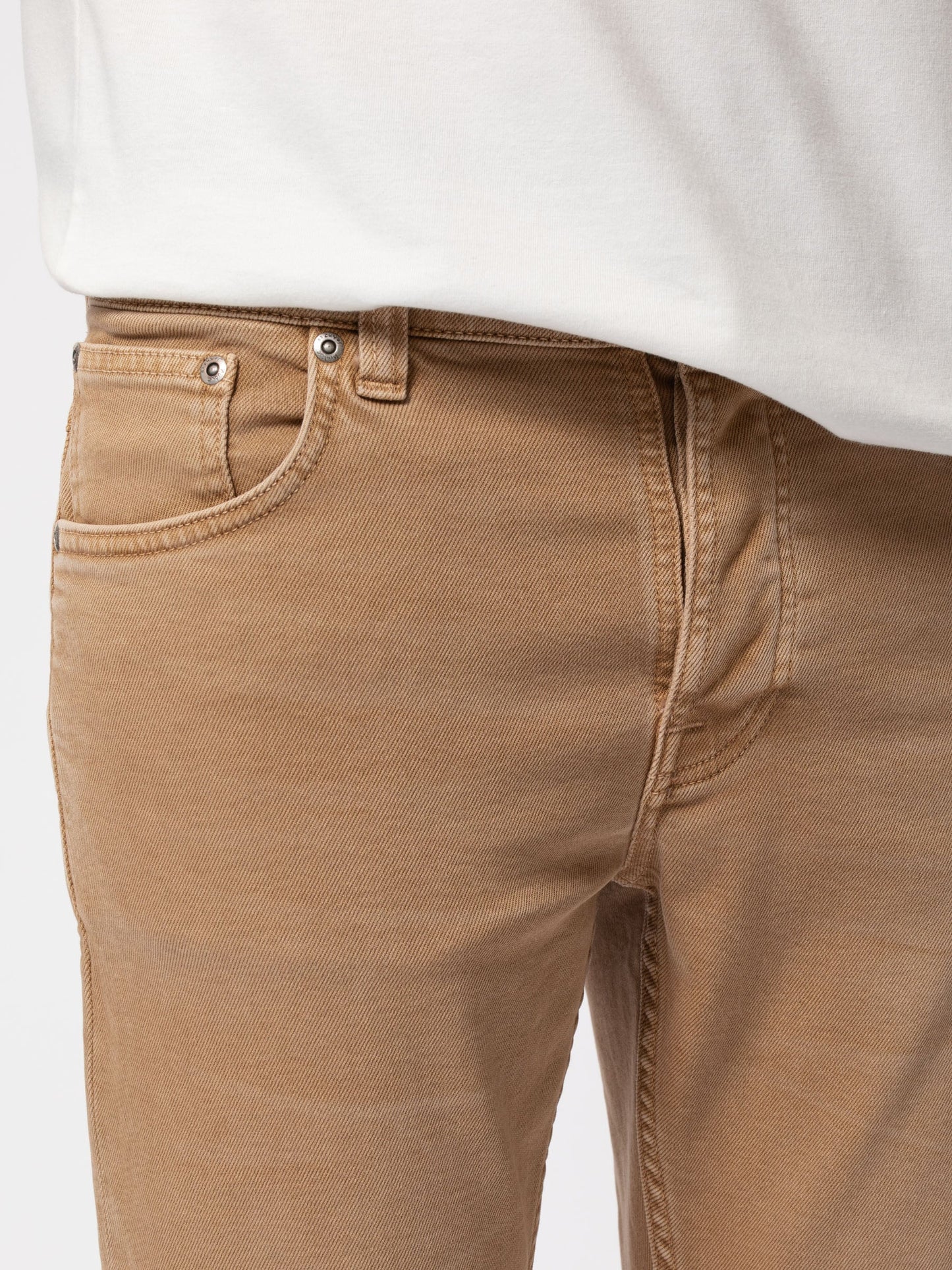 Jean slim beige en coton bio - Grim Tim desert worn