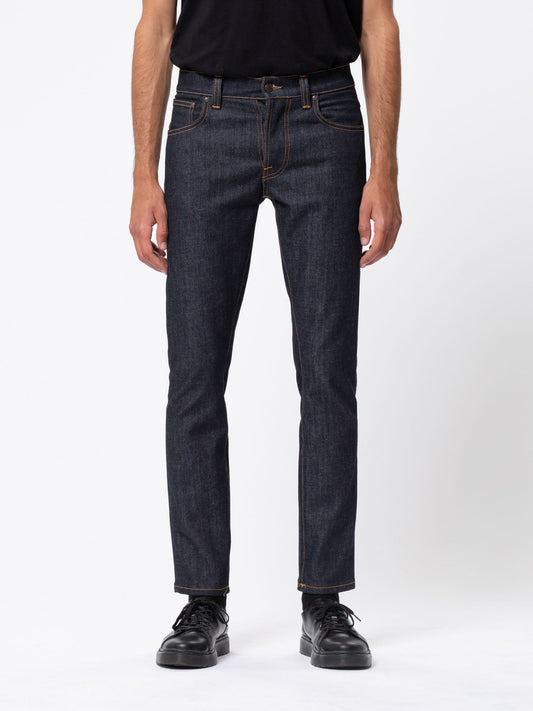 Jean slim en coton bio | brut "Grim Tim Dry True navy"