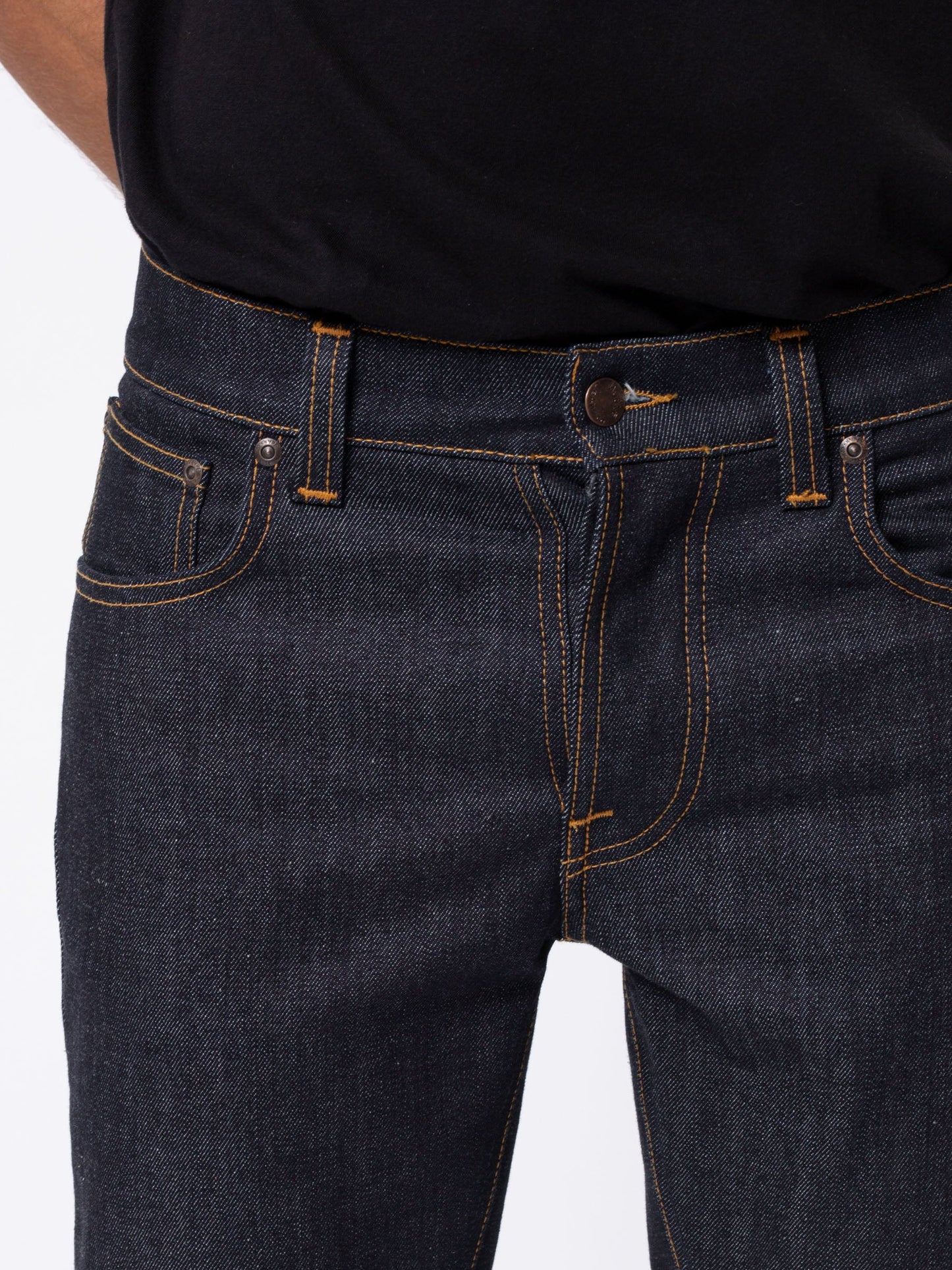 Jean slim en coton bio | brut "Grim Tim Dry True navy"