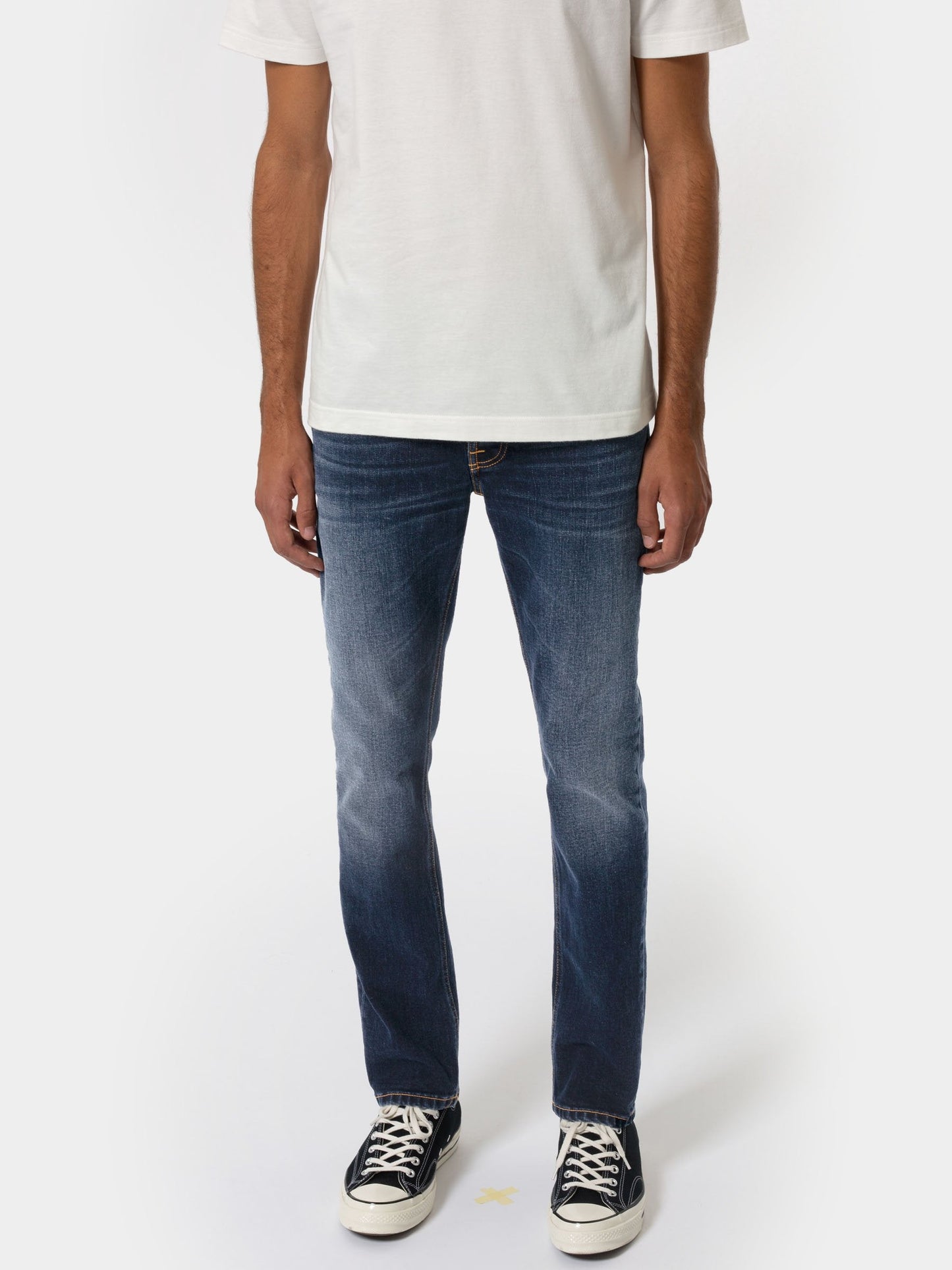 Jean slim bleu foncé en coton bio - Grim Tim ink navy